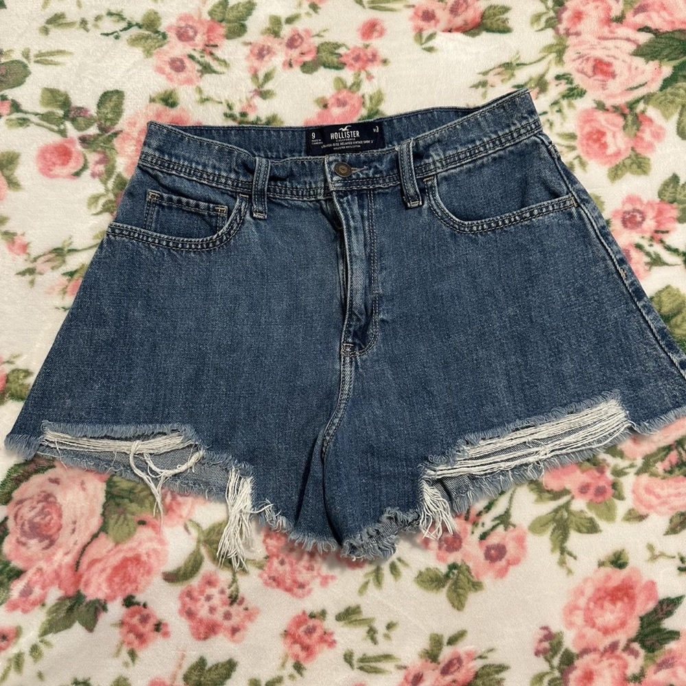 Hollister Women's Distressed Blue Jean Shorts